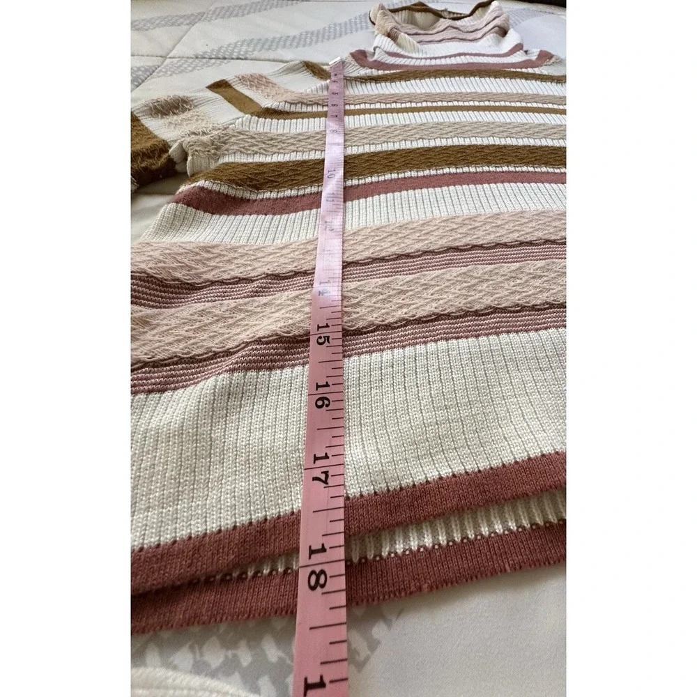 NWT Free People Stripe Turtleneck Sweater &‎ Chevron Mini Skirt Set XS Neutral